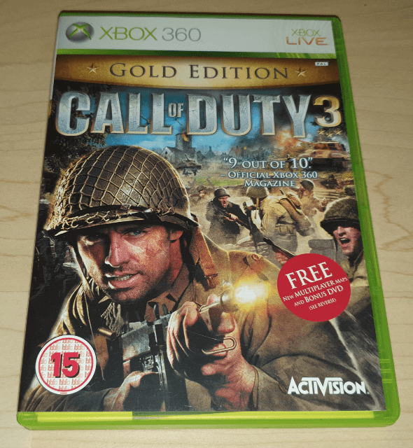 Xbox 360 Call of Duty 3 Gold Edition cover