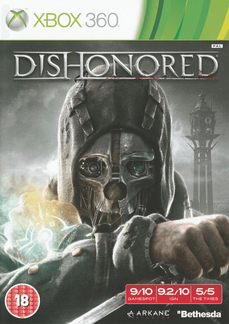 Xbox 360 Dishonored kansikuva