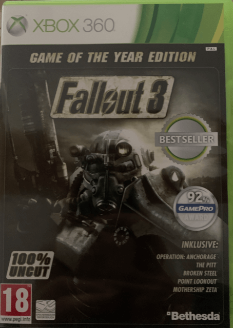 Xbox 360 Fallout 3 kansikuva