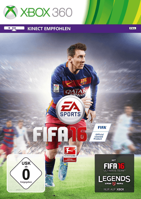 Xbox 360 FIFA 16 cover