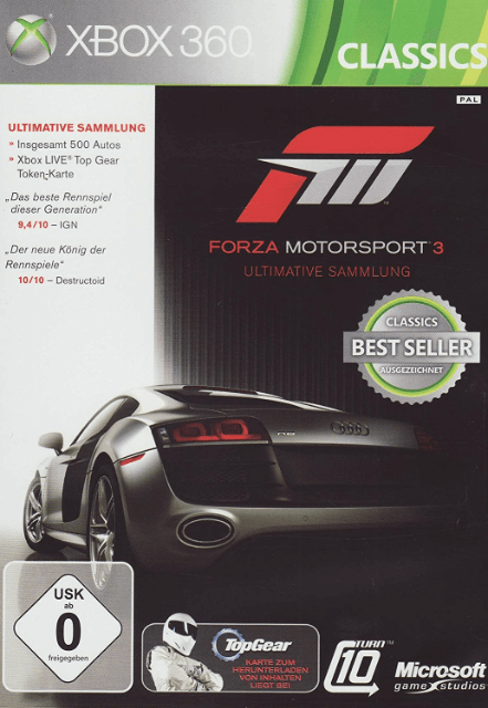 Xbox 360 Forza Motorsport 3 cover