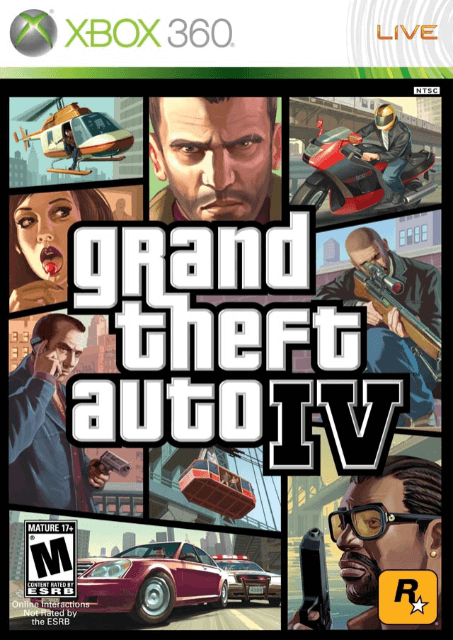 Xbox 360 Grand Theft Auto IV kansikuva