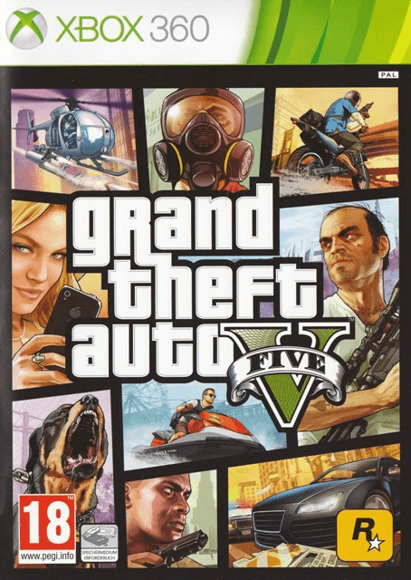Xbox 360 Grand Theft Auto V kansikuva