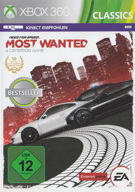 Xbox 360 Need for Speed: Most Wanted - A Criterion Game kansikuva