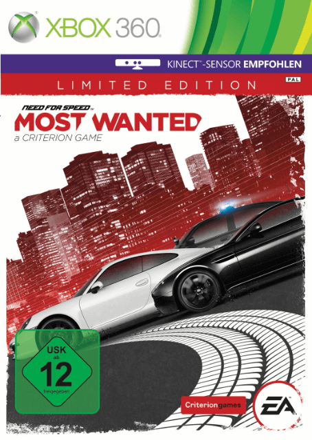 Xbox 360 Need for Speed: Most Wanted - A Criterion Game Limited Edition kansikuva