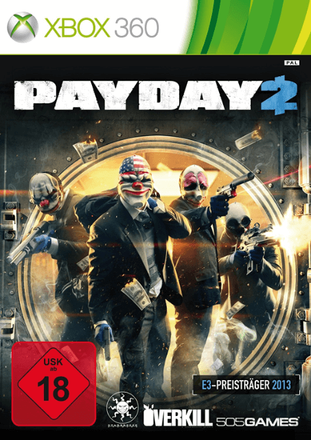 Xbox 360 Payday 2 kansikuva