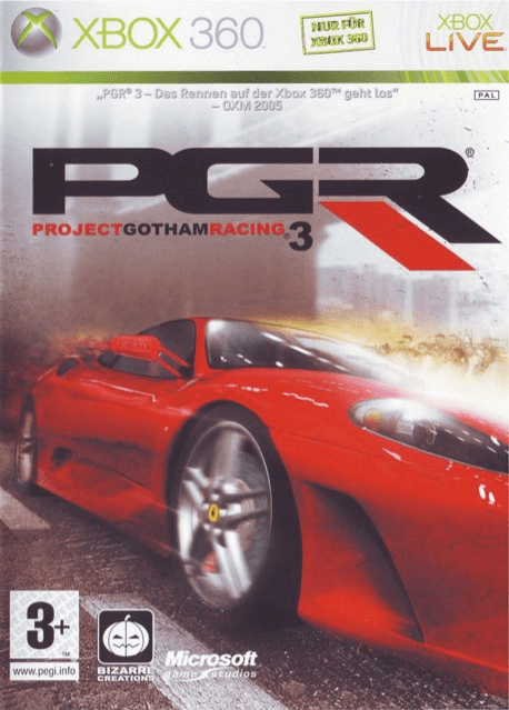 Xbox 360 Project Gotham Racing 3 kansikuva