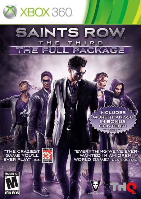 Xbox 360 Saints Row: The Third cover