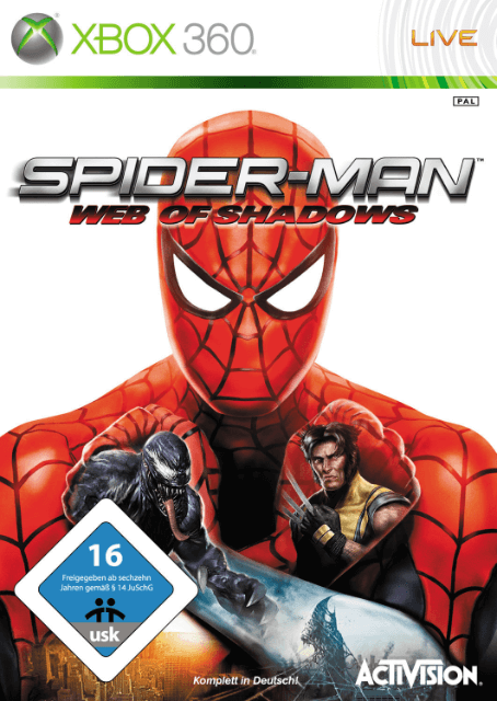 Xbox 360 Spider-Man: Web of Shadows kansikuva