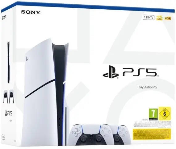 PS5 PlayStation 5 Slim - White, 1 TB SSD + DualSense kansikuva