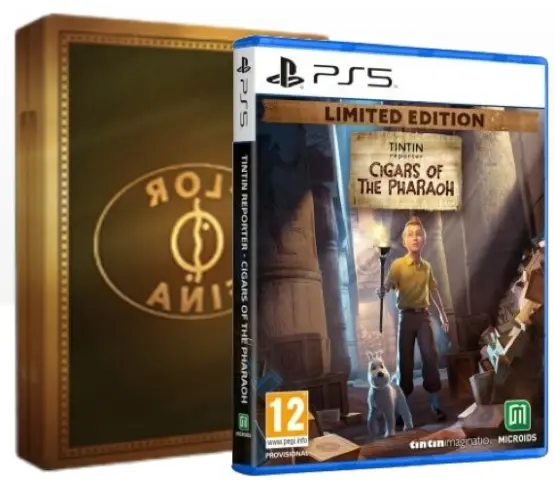 PS5 Tintin Reporter: Cigars of the Pharaoh Limited Edition Steelbook kansikuva
