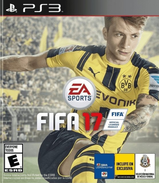 PS3 FIFA 17 kansikuva