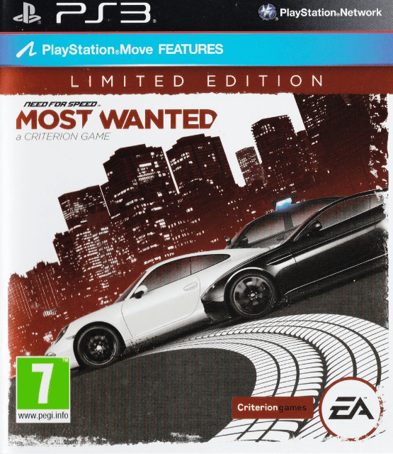 PS3 Need for Speed Most Wanted kansikuva
