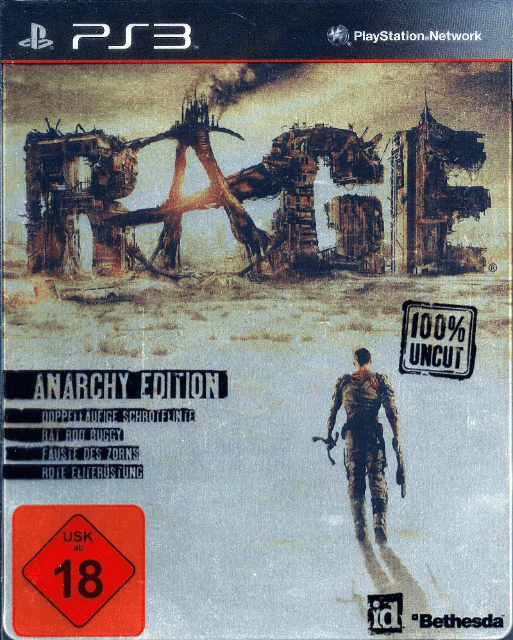 PS3 Rage Anarchy Edition/ Steelbook kansikuva