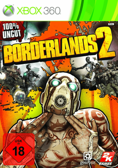 Xbox 360 Borderlands 2 kansikuva