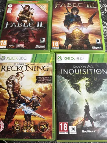 Xbox 360 Bundle Fable 2, 3, Kingdoms of Amalur: Reckoning, Dragon Age: Inquisition cover