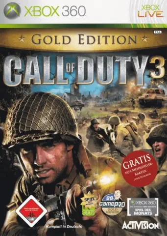 Xbox 360 Call of Duty 3 Gold Edition kansikuva