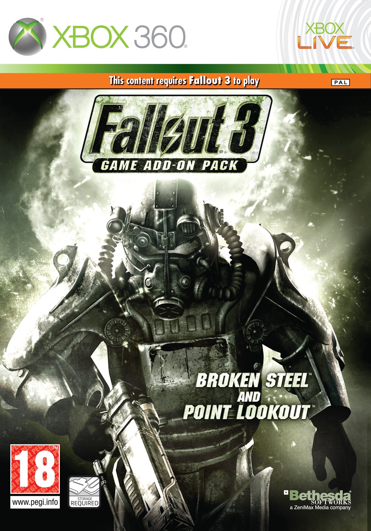 Xbox 360 Fallout 3: Broken Steel and Point Lookout cover